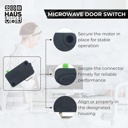 WB24X25397 Microwave Switch Monitor Interlock – Compatible with GE, Kenmore, Hotpoint – Replaces AH237409, WB24X0817, WB24X10112, WB24X817 in Saudi Arabia