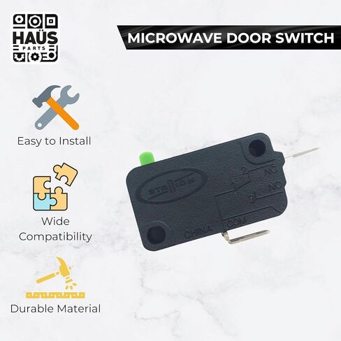 WB24X25397 Microwave Switch Monitor Interlock – Compatible with GE, Kenmore, Hotpoint – Replaces AH237409, WB24X0817, WB24X10112, WB24X817 in Saudi Arabia