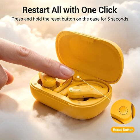Wireless Earbuds Bluetooth Headphones, 96H Playback, Earhook Sports Earphones, LED Battery Display, Waterproof Headset with Microphone in Kuwait