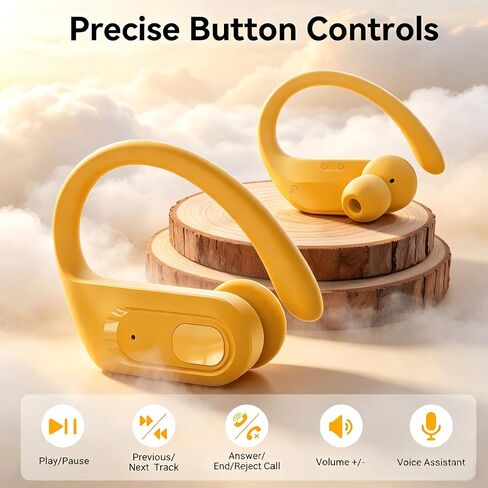 Wireless Earbuds Bluetooth Headphones, 96H Playback, Earhook Sports Earphones, LED Battery Display, Waterproof Headset with Microphone in Kuwait