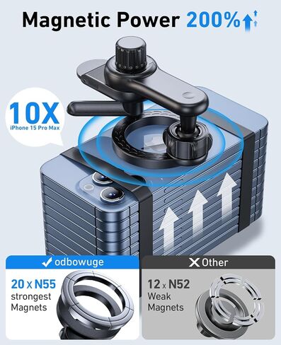 Tesla Phone Mount, [Strong Magnets & Super Stable ] Tesla Phone Holder Model 3/Y Accessories for Tesla Screen, for Magsafe Car Mount Can Be Adjusted 360° fits iPhone 15 14 13 12 Pro Max (TeslaMOUNT 2) in Kuwait