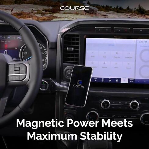 Course Motorsports DirectFit Phone Mount | MagSafe Compatible | Custom Dash Mount | Truck Phone Holder | Compatible with Ford F-150 (2021+ Lightning XLT, 2024 Raptor) - Non Charging Left in Kuwait