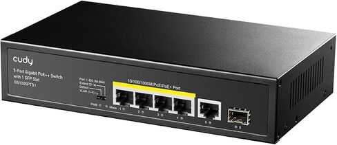 Cudy 6 Port Gigabit PoE+ Unmanaged Switch, 1 SFP, 60W Port 1, GS1005PTS1 in Kuwait
