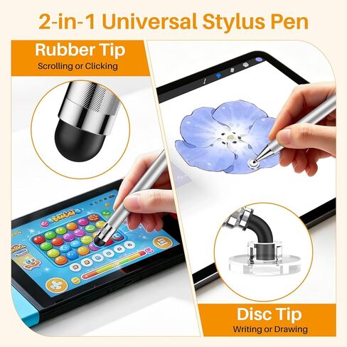 DIGIROOT 2-in-1 iPad Stylus,9mm Comfort Grip Stylists Pen for Touch Screens in Kuwait