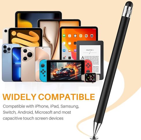 DIGIROOT 2-in-1 iPad Stylus,9mm Comfort Grip Stylists Pen for Touch Screens in Kuwait