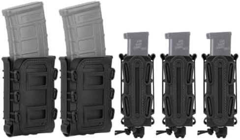 KRYDEX OUTDOOR 9mm MOLLE mag Pouch+MOLLE Rifle Magazine Pouches(BK) in Kuwait