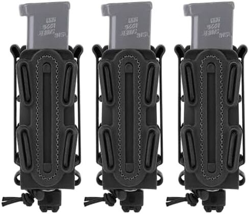 KRYDEX OUTDOOR 9mm MOLLE mag Pouch+MOLLE Rifle Magazine Pouches(BK) in Kuwait