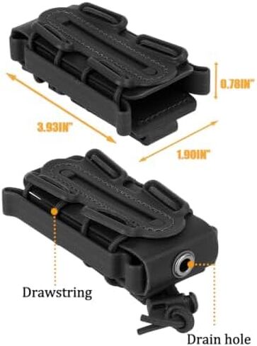 KRYDEX OUTDOOR 9mm MOLLE mag Pouch+MOLLE Rifle Magazine Pouches(BK) in Kuwait