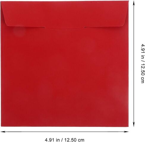 Generic 20pcs Kraft Paper CD Dvd Sleeves Storage Bags Easy Open and Close Feature, Red CD Paper Sleeves Case for Daily Life and Media Storage in Kuwait