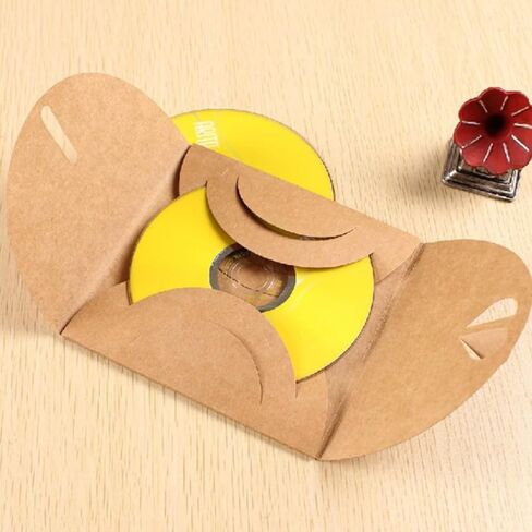 50pcs Kraft Paper CD DVD Envelopes for Storage and Protection in Kuwait