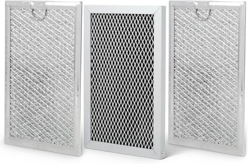 Microwave Grease and Charcoal Filter Set Compatible with GE JVM3160DF8BB JVM3160DF8CC JVM3160DF8WW JVM3160RF8SS JVM1540SM1SS JVM1540SM2SS Microwave Maintenance Kit, Set of 3 in Saudi Arabia