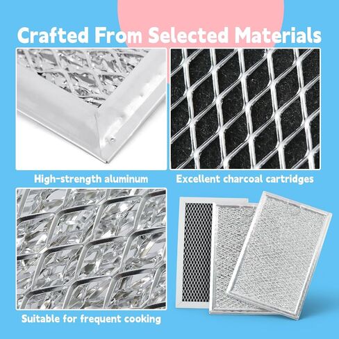 Microwave Grease and Charcoal Filter Set Compatible with GE JVM3160DF8BB JVM3160DF8CC JVM3160DF8WW JVM3160RF8SS JVM1540SM1SS JVM1540SM2SS Microwave Maintenance Kit, Set of 3 in Saudi Arabia