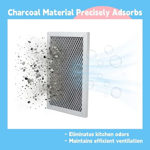 Microwave Grease and Charcoal Filter Set Compatible with GE JVM3160DF8BB JVM3160DF8CC JVM3160DF8WW JVM3160RF8SS JVM1540SM1SS JVM1540SM2SS Microwave Maintenance Kit, Set of 3 in Saudi Arabia