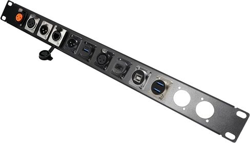 1U XLR Rack Mount Panel 12 Connectors Patchbay Panel with Screws for 19 Inch Computer Equipment Compatible with HDMI,XLR 2PCS in Saudi Arabia