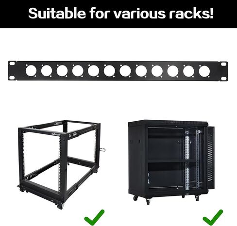 1U XLR Rack Mount Panel 12 Connectors Patchbay Panel with Screws for 19 Inch Computer Equipment Compatible with HDMI,XLR 2PCS in Saudi Arabia