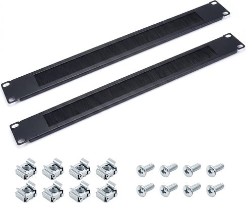1U Brush Panel Cable Management Rack LIYVZ 19-inch for Sever Rack 2 Pack in Kuwait