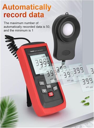 Light Meter, Digital Handheld Light Meter New Split Spring Design FC LUX Conversion TA8131 Illuminometer Flexible Sensor Probe 0-100000 Lux in Saudi Arabia