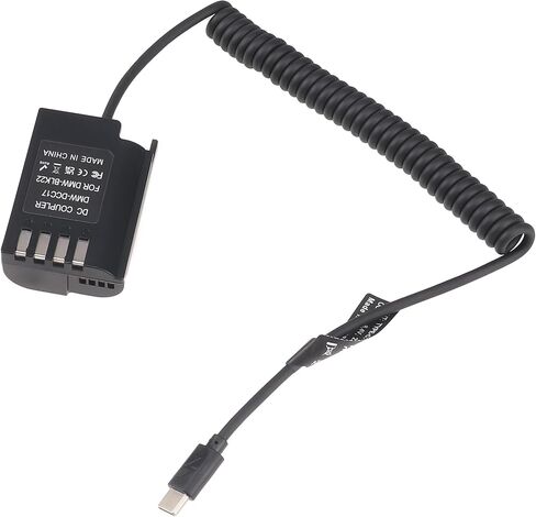 USB Type-C to DMW-BLK22 Dummy Battery Power Adapter for Panasonic S5 S5II S5IIX S5K S5C GH6 GH5II G9 G9II GH3 GH4 GH5 GH5s GH7 Camera Continuous Video Recording in Saudi Arabia