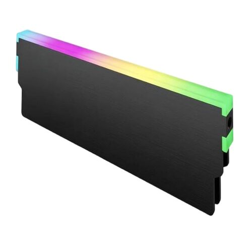 سترة تبريد الذاكرة Argb Heatsink Cooler Ddr5 Ddr4 مع مزامنة 5 فولت 3 دبابيس، موزع حرارة من الألومنيوم لسطح المكتب للألعاب، إدارة حرارية فعالة للبناة، أسود/أبيض in Saudi Arabia