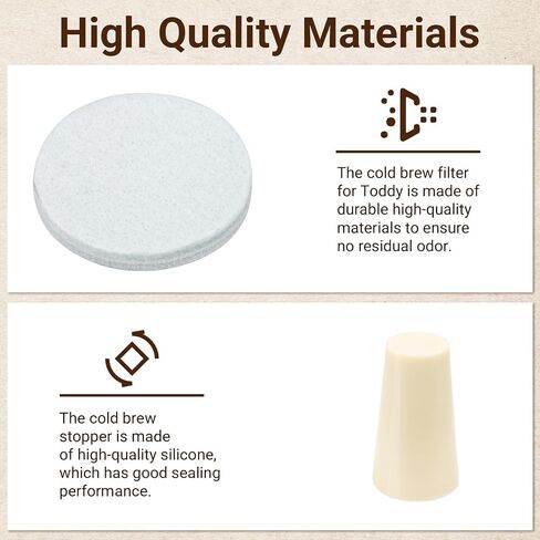 Reusable Cold Brew Coffee Filters & Stoppers for Toddy Cold Brew System in Saudi Arabia