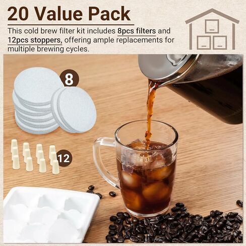 Reusable Cold Brew Coffee Filters & Stoppers for Toddy Cold Brew System in Saudi Arabia