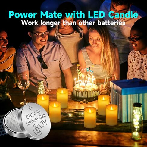 CR2450 Lithium Battery 3 Volt 600mAh Coin Button Cell 100 Pack in Kuwait