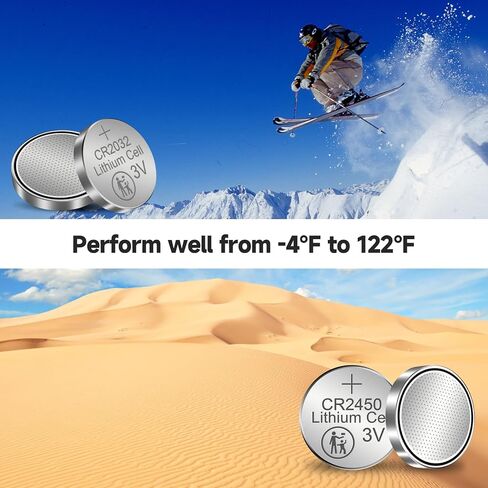 CR2450 Lithium Battery 3 Volt 600mAh Coin Button Cell 100 Pack in Kuwait