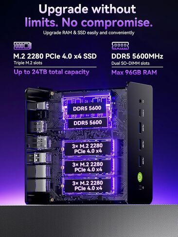 GMKtec K15 AI Mini PC Oculink Intel Ultra 5 125U 32GB DDR5 512GB SSD in Kuwait