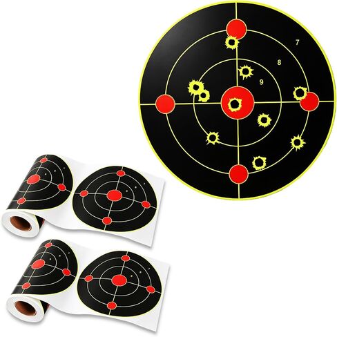 200PCS 6 Inch Splatter Shooting Target Stickers, Self-Adhesive Reactive Paper Targets with High-Visibility Yellow Impact Marks for Rifle, Pistol, BB Gun, Pellet Gun, Airsoft and Target Practice in Saudi Arabia