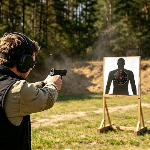 200PCS 6 Inch Splatter Shooting Target Stickers, Self-Adhesive Reactive Paper Targets with High-Visibility Yellow Impact Marks for Rifle, Pistol, BB Gun, Pellet Gun, Airsoft and Target Practice in Saudi Arabia