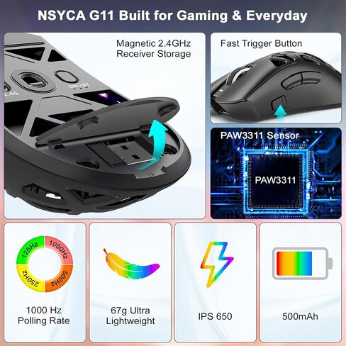 WIN68 HE Hall Effect Gaming Keyboard and G11 Gaming Mouse 22000 DPI for PC & Mac in Kuwait