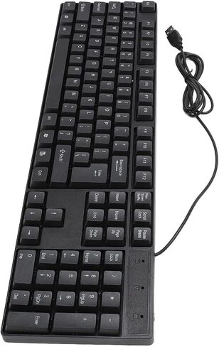 GOWENIC Wired Keyboard and Mouse Set, 104 Keys Ergonomic USB in Kuwait