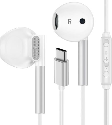 USB C Headphones Wired Earphones for iPhone 17e 17 Pro Max Air 16e 16 Pro in Saudi Arabia