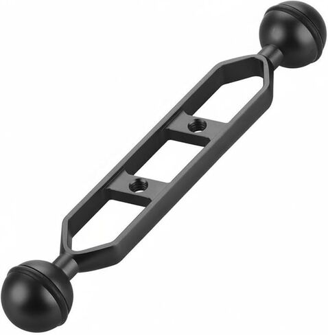 Diving Light Arm Twin Ball Mount Arm Camera Extension Buoyancy Arm Aluminum Alloy Underwater Suitable for Scuba Diving Research Filming, Black, 7 Inch in Kuwait