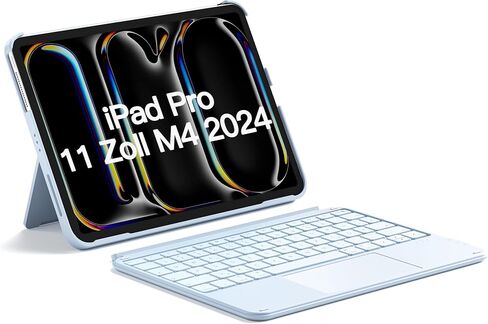 Inateck ACE Touch KB04122 Keyboard Case, Ultra Light Keyboard Only for iPad Pro 11 2024 M4, Detachable Keyboard with Touchpad, Portrait/Landscape Stand, QWERTZ in Kuwait