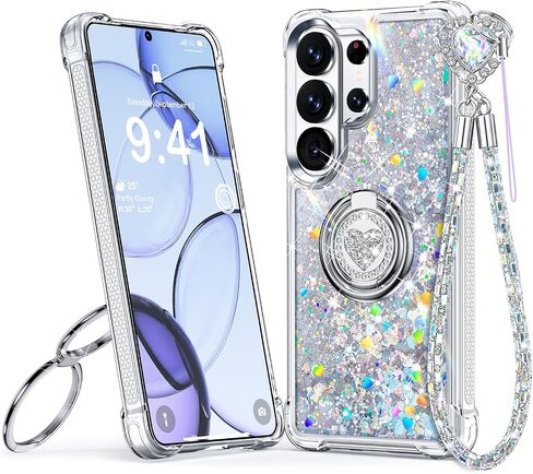 Silverback Glitter Case for Samsung Galaxy S26 with Ring Stand, Purple in Saudi Arabia