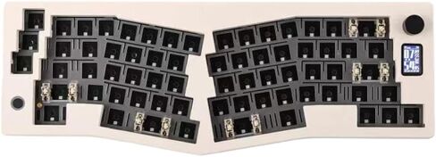ABM066 Barebones Kit Alice-Layout VIA-programmable Hot Swappable 2.4Ghz Type-C Connectivities Compatible with(Black.) in Saudi Arabia