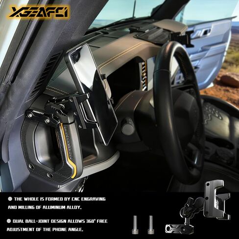 Phone Holder for Ford Bronco 2026 2021-2025, Adjustable Angles 360°Phone Mount for Bronco Accessories in Kuwait