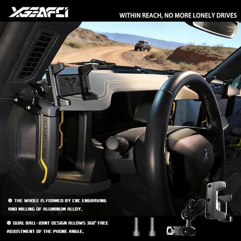 Phone Holder for Ford Bronco 2026 2021-2025, Adjustable Angles 360°Phone Mount for Bronco Accessories in Kuwait