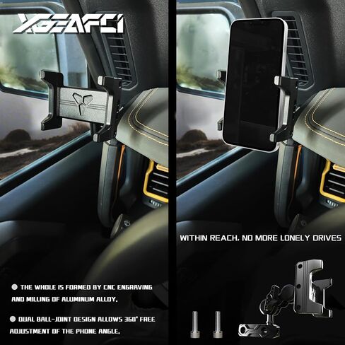 Phone Holder for Ford Bronco 2026 2021-2025, Adjustable Angles 360°Phone Mount for Bronco Accessories in Kuwait