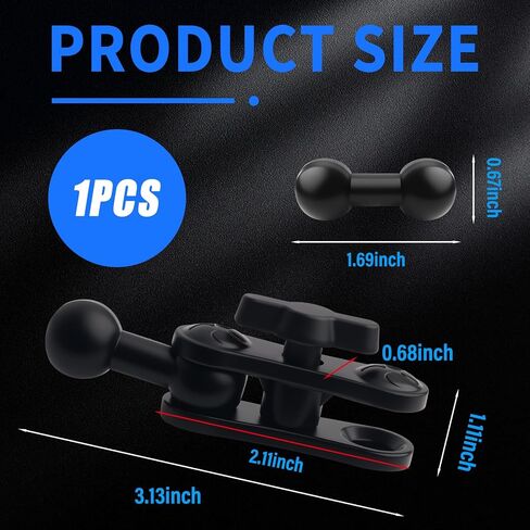 0.67" / 17mm Ball Mount Extension,360° Rotatable Ball Mount Arm in Saudi Arabia