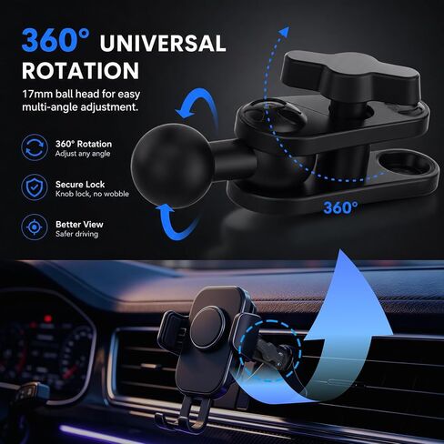 0.67" / 17mm Ball Mount Extension,360° Rotatable Ball Mount Arm in Saudi Arabia