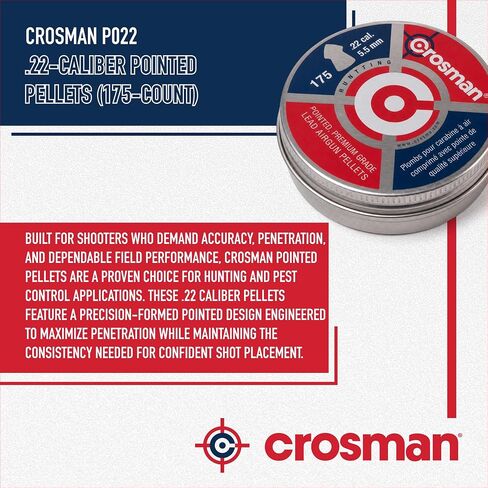 Crosman P022 .22-Caliber Pointed Pellets (175-Count) in Saudi Arabia