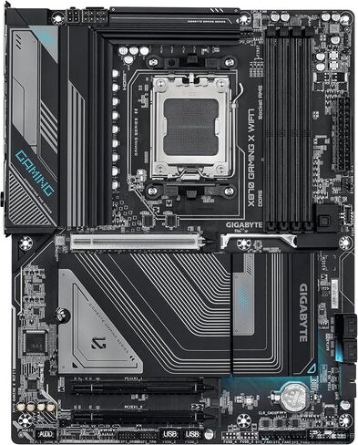 GIGABYTE X870 GAMING X WIFI7 Motherboard - Supports AMD Ryzen 9000 CPUs, 16+2+2 Phases VRM, up to 8000MHz DDR5 (OC), 1xPCIe 5.0, Wi-Fi 7, 2.5GbE LAN, USB 4 in Kuwait
