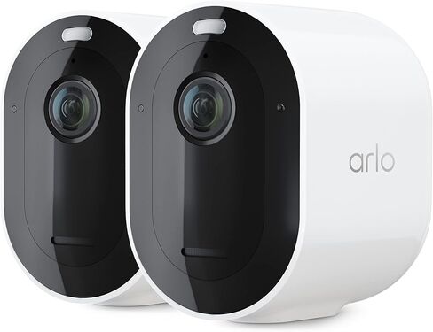 Arlo Pro 5S Spotlight Security Camera 2K HDR | Outdoor | Wireless | Dual-Band Wi-Fi Connects to Strongest Network|12X Zoom, 2-Way Audio, Color Night Vision,Live Stream(White, 2 Cameras) (Renewed) in Kuwait