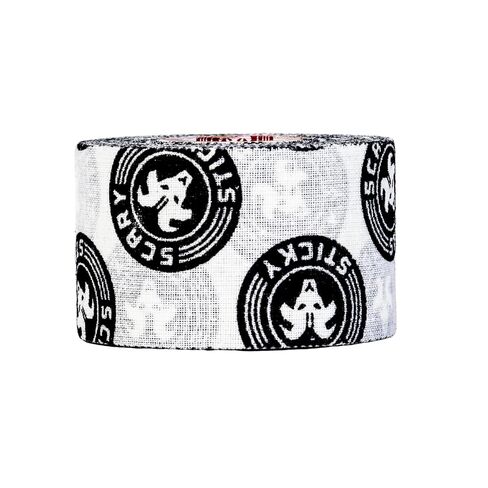Scary Sticky Premium Athletic Tape, Ultra-Sticky Thumb, Finger & Wrist Tape for Weightlifting, Hook Grip & Cross Workout, Cotton, Latex-Free, 10 Yards, Black & Yellow, 1 Roll in Kuwait