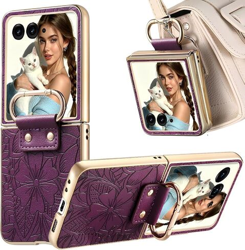 for Motorola Razr+ Plus 2026/2025 Case with Ring Holder HYY Black in Saudi Arabia