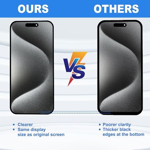 ZOETEC Screen Replacement for iPhone 16 Pro LCD, [Support Face ID] Retina Display 3D Touch Screen Digitizer Frame Assembly with Repair Tool Kits, Waterproof Adhesive, Tempered Glass in Saudi Arabia