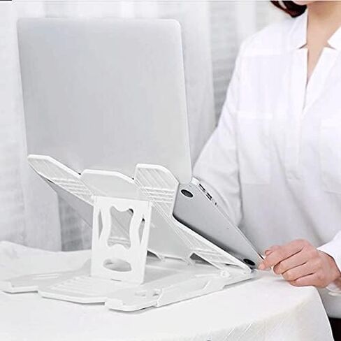 Jelly Comb Cooler Laptop Stand 8 Heights Adjustable Holder Heat Dissipation Desktop Folding Portable Notebook in Saudi Arabia