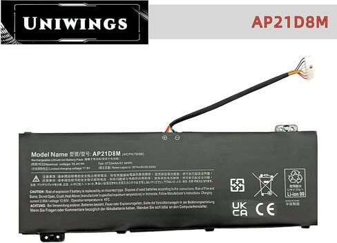 AP21D8M استبدال بطارية الكمبيوتر المحمول لشركة أيسر نيترو 5 AN515-46 AN515-47 AN515-58-72QR AN515-58 AN515-58-56CL AN515-58-766R نيترو V 15 ANV15-51 نيترو 16 AN16-51 AN16-51-74BV X507MA X507UB A31N1719 in Kuwait